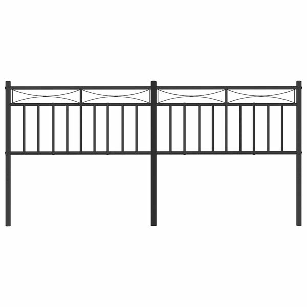 vidaXL Cabeceira de cama 180 cm metal preto