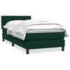 vidaXL Cama com molas/colch&atilde;o verde-escuro 90x210 cm veludo