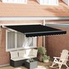 vidaXL Toldo Retr&aacute;til Preto 350 x 250 cm Poli&eacute;ster e Alum&iacute;nio