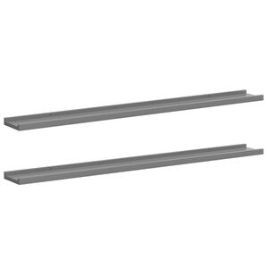 vidaXL Prateleiras de parede 2 pcs 100x9x3 cm cinzento