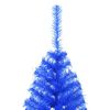 vidaXL Meia &aacute;rvore de Natal artificial com suporte 120 cm PVC azul