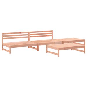 vidaXL 4 pcs conjunto lounge de jardim madeira de douglas maci&ccedil;a