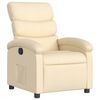 vidaXL Poltrona reclin&aacute;vel tecido cor creme