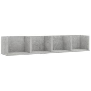 vidaXL Prateleira parede CD 100x18x18cm contraplacado cinzento cimento