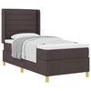 vidaXL Cama Box com colch&atilde;o Marrom Escuro 80 x 200 cm tecido