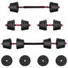 vidaXL Conjunto de Halteres 2 em 1 40kg Preto e Vermelho