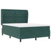 vidaXL Cama Box com colch&atilde;o Verde Escuro 200 x 140 cm Veludo