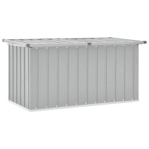 vidaXL Caixa de arruma&ccedil;&atilde;o para jardim 129x67x65 cm cinzento