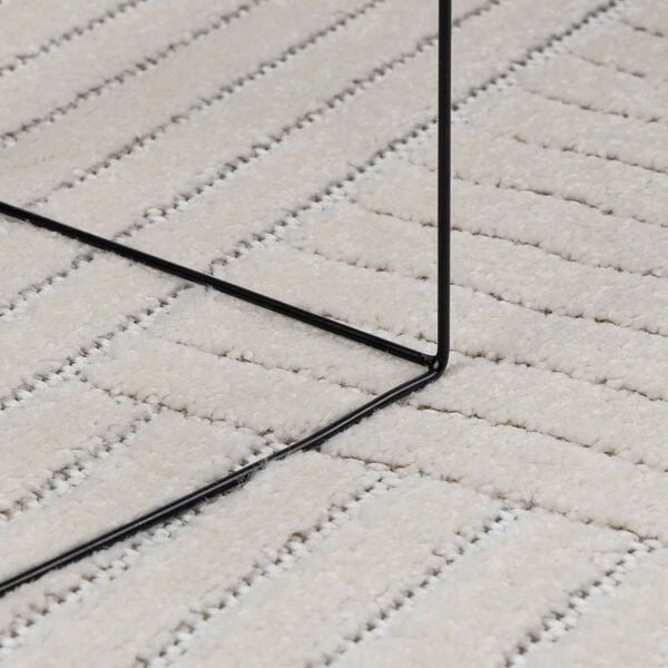 vidaXL Tapetes de &aacute;rea Redondo Creme &Oslash; 160 CM