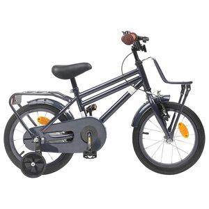 vidaXL Bicicleta Infantil 12 Polegadas para 2-4 anos Cinzento-Escuro