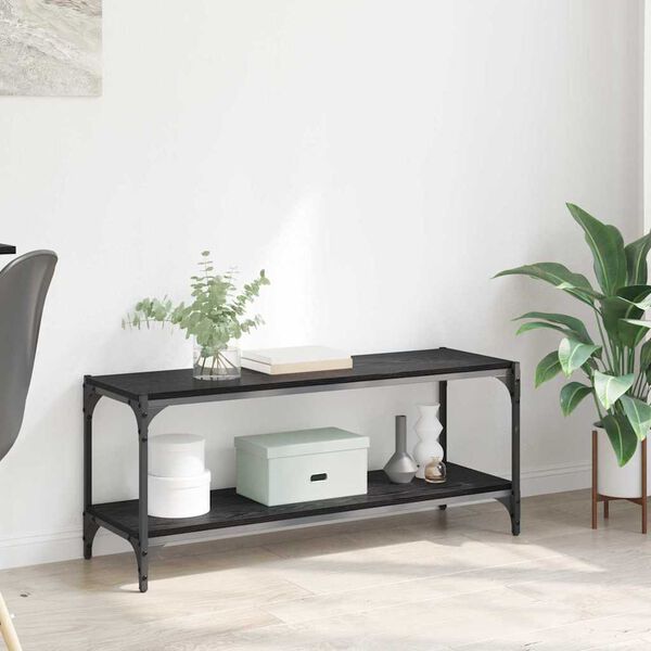 vidaXL Gabinete para TV Carvalho Preto 100x33x41cm