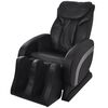 vidaXL Cadeira de massagens couro artificial preto