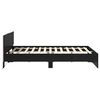 vidaXL Estrutura da Cama com cabeceira Carvalho Preto 140 x 190 cm