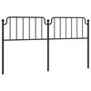 vidaXL Cabeceira de substitui&ccedil;&atilde;o 180 cm metal preto