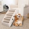 vidaXL Escadas para cães dobráveis 62x40x49,5 cm cor creme