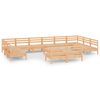 vidaXL 13 pcs conjunto lounge de jardim pinho maci&ccedil;o