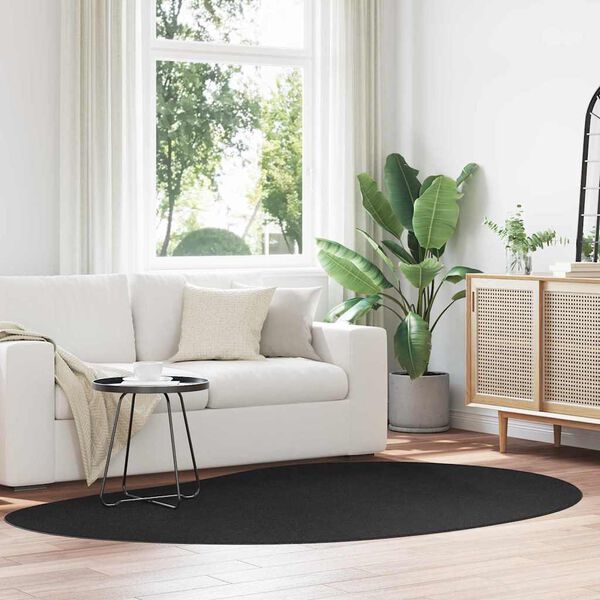 vidaXL Tapete HUARTE Preto 160 x 230 cm Poli&eacute;ster