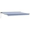 vidaXL Toldo Retr&aacute;til El&eacute;trico Azul, Branco, Antracite 5 &times; 3,5 m