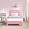 vidaXL Estrutura de Cama Infantil com Cabeceira Rosa 80 x 160 cm