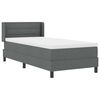 vidaXL Cama Box com colch&atilde;o Cinza Escuro 200 x 80 cm tecido