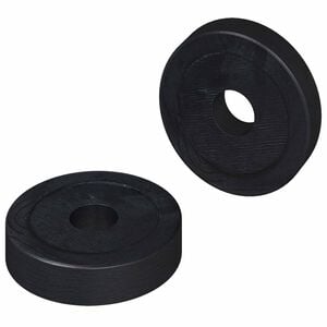 vidaXL compat&iacute;vel com Arruela Plana 2 pcs Preto &empty;15 x 3 mm