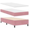 vidaXL Cama Box com colch&atilde;o com cabeceira Rosa 190 x 90 cm Poli&eacute;ster