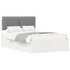 vidaXL Estrutura de Cama com Cabeceira Estofada Cinzento-claro