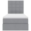 vidaXL Cama com arruma&ccedil;&atilde;o e LED Cinzento-claro 100 x 200 cm Poli&eacute;ster