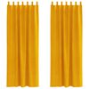 vidaXL Cortinas opacas 2 unid. Amarelo-Mostarda 140 x 245 cm Veludo