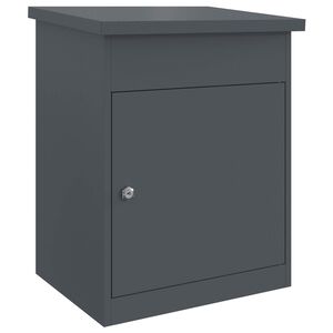 vidaXL Caixa para entrega de pacotes Antracite 47,5 x 38 x 59 cm A&ccedil;o