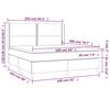 vidaXL Cama box spring c/ colch&atilde;o/LED 160x200 cm veludo rosa