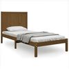 vidaXL Estrutura de cama 90x200 cm pinho maci&ccedil;o castanho mel