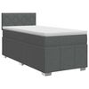 vidaXL Cama box spring com colch&atilde;o Cinzento-Escuro 90 x 190 cm Tecido