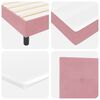 vidaXL Cama Box Spring LED com colch&atilde;o Rosa 120 x 200 cm Veludo