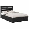 vidaXL Estrutura da Cama com gaveta Carvalho Preto 120 x 190 cm