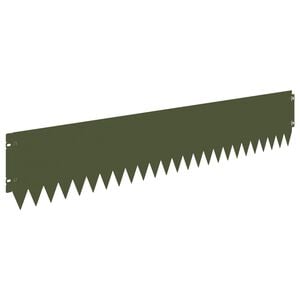 vidaXL Acabamento para Gramado 30 pcs 103 x 20 cm A&ccedil;o Verde-Azeitona