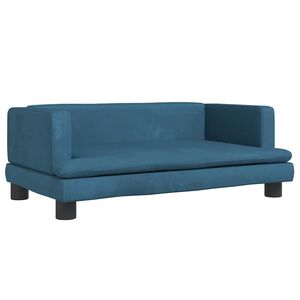 vidaXL Cama para c&atilde;es 80x45x30 cm veludo azul