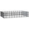 vidaXL Canil de exterior 55,3 m&sup2; a&ccedil;o
