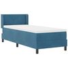 vidaXL Cama Box com colch&atilde;o Azul Escuro 200 x 80 cm Poli&eacute;ster