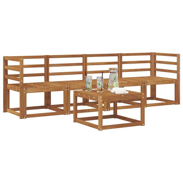 vidaXL Conjunto de Sof&aacute;s para Exterior 5 pcs Natural