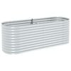 vidaXL Canteiro elevado de jardim a&ccedil;o galvanizado 240x80x81cm prateado