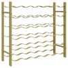 vidaXL Garrafeira para 36 garrafas metal dourado