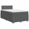 vidaXL Cama box spring com colch&atilde;o Cinzento-Escuro 120 x 200 cm Tecido