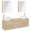 vidaXL Conjunto de M&oacute;veis para Banheiro 5 pcs Carvalho Sonoma