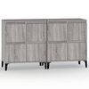 vidaXL Aparadores 2 pcs 60x35x70 cm derivados madeira cinza sonoma