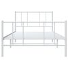 vidaXL Estrutura de cama com cabeceira e p&eacute;s 90x190 cm metal branco