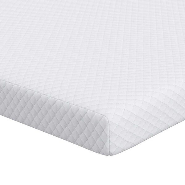 vidaXL Topper de Colch&atilde;o Branco 90 x 190 x 7 cm Tecido Jacquard