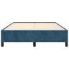 vidaXL Estrutura de cama sem colchão 140x190 cm veludo azul-escuro