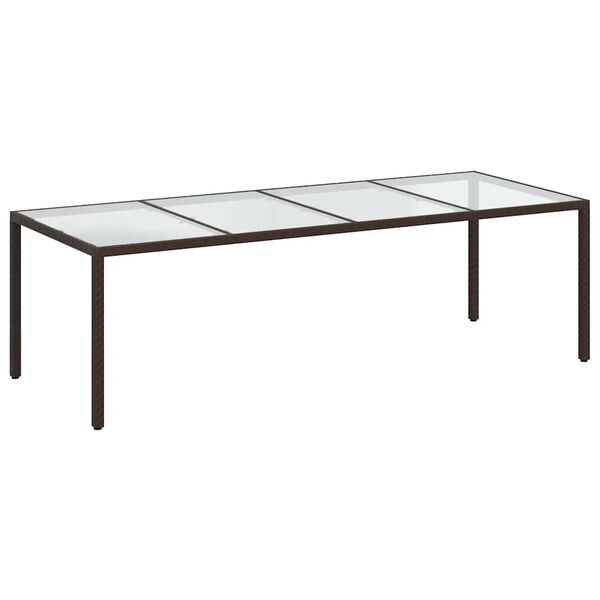 vidaXL 11 pcs conjunto jantar jardim c/ almofad&otilde;es vime PE/vidro