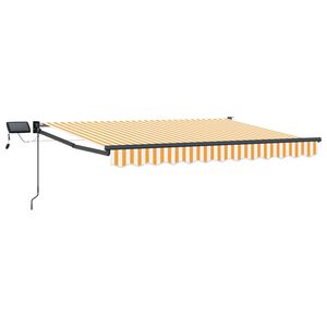 vidaXL Toldo retr&aacute;til manual com LEDs 2,5 x 2 m